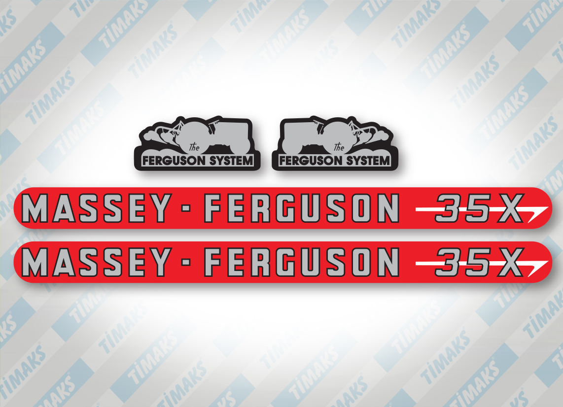 Massey Ferguson 35X Yan Yazı Seti