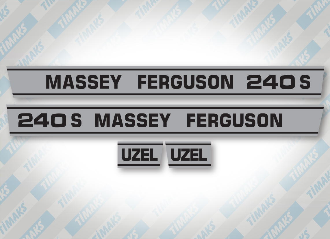 Massey Ferguson 240S Uzel Yan Yazı Seti