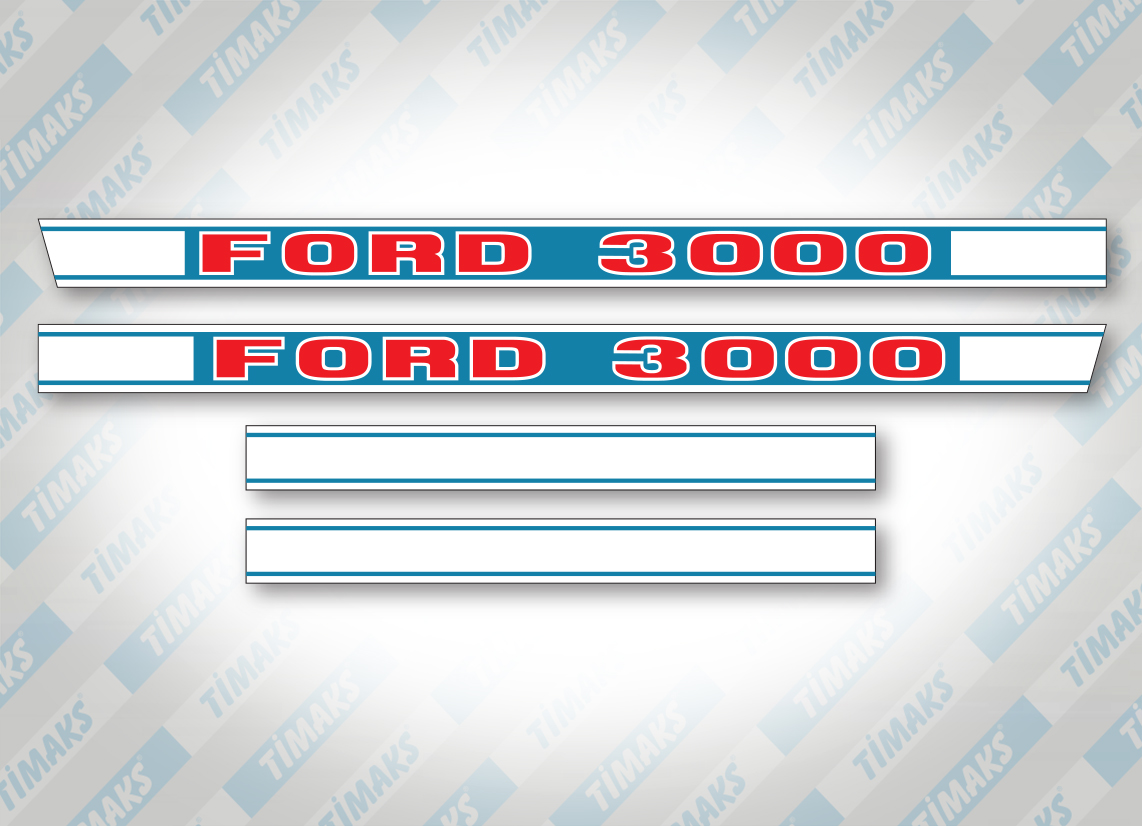 Ford 3000 Yan Yazı Seti