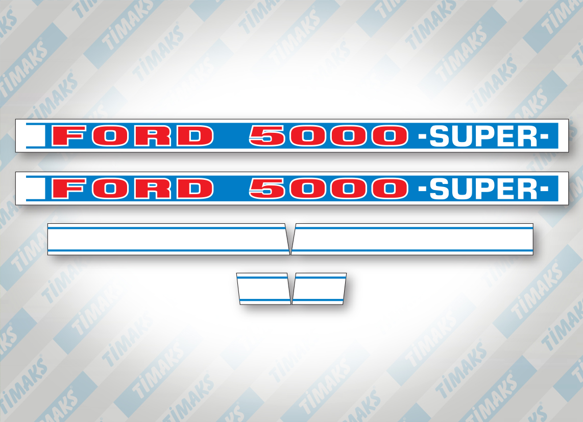 Ford 5000 Super Yan Yazı Seti